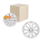 Колпаки колесные 15" "Волтек", белый глянец, хром кольцо, набор 2 шт, AWCC-15-29 Колпаки колесные 15" "Волтек", белый глянец, хром кольцо, набор 2 шт, AWCC-15-29