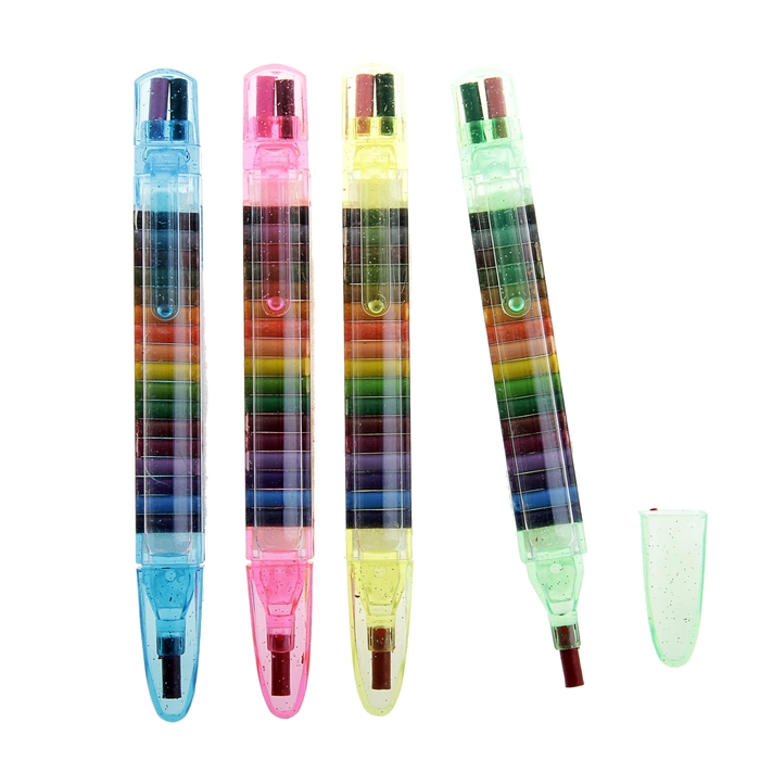 Набор цветных карандашей 4 штуки со сменными грифелями 18 цветов