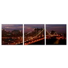 Модульная картина "Золотой мост" (3-35х35) 35х105 см Модульная картина "Золотой мост" (3-35х35) 35х105 см