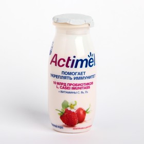 Продукт ACTIMEL кисломолочный обогащенный земляника/шиповник 2,5% 100г 8017221