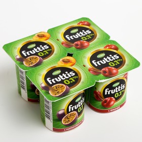 Продукт FRUTTIS йогуртный Легкий персик/маракуйа/вишня 0,1% 110г 8017676