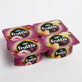 Йогурт FRUTTIS Супер-экстра вишневый пломбир/груша/ваниль 8%, 115 г 8017693