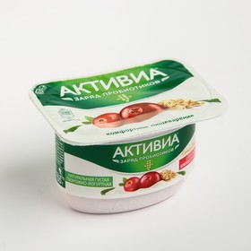 Биопродукт ACTIVIA творожно-йогуртовый брусника/клюква/овсянка 4,0% 130г 8027078