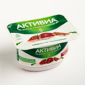 Биопродукт ACTIVIA творожно-йогуртовый вишня/гранат/киноа/асаи 4% 130г 8092010