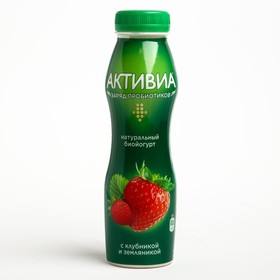 Биойогурт ACTIVIA питьевой клубника/земляника 2% 260г бут 8123925