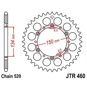 Звезда задняя ведомая JTR460 для мотоцикла стальная 4720375