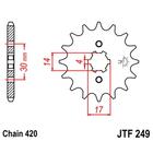 Звезда ведущая, JT 249.13, 13 зубьев 5008334 - фото 93621