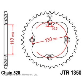 Звезда ведомая, JT 1350.38, 38 зубьев 5008335