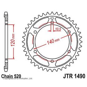 Звезда ведомая, JT 1490.40, 40 зубьев 5008339