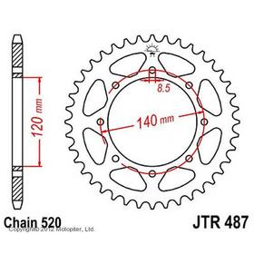 Звезда ведомая, JT 487.37, 37 зубьев 5008345