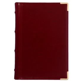 Ежедневник полудатированный А5+, 208 листов Boss, твёрдая обложка, искусственная кожа, золотой срез, бордовый