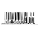 Набор торцевых головок STELS 13605, 1/4", шестигранные, удлиненные, CrV, 4-13 мм, 10 шт. 5014372 - фото 93672