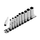 Набор торцевых головок STELS 13605, 1/4", шестигранные, удлиненные, CrV, 4-13 мм, 10 шт. 5014372 Набор торцевых головок STELS 13605, 1/4", шестигранные, удлиненные, CrV, 4-13 мм, 10 шт. 5014372