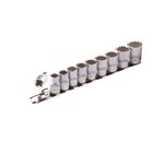 Набор торцевых головок STELS 13607, 3/8", двенадцатигранные, CrV, 8-19 мм, 10 шт. 5014374 Набор торцевых головок STELS 13607, 3/8", двенадцатигранные, CrV, 8-19 мм, 10 шт. 5014374