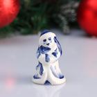 Souvenir "snow maiden with a toy", 6.5 cm, Gzhel Souvenir "snow maiden with a toy", 6.5 cm, Gzhel