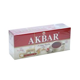 Чай черный AKBAR 2г*25п/красно-белая пачка/с ярлыком 8025500