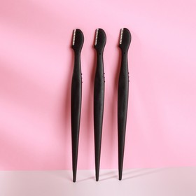 A set of razors d/eyebrow correction 3pcs with cap black pack QF