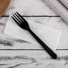 Set devices Premium 2 in 1, black fork and napkin white Set devices Premium 2 in 1, black fork and napkin white