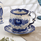 A couple of tea "Eliza", Gzhel, porcelain, 400 ml, 10x10 cm
