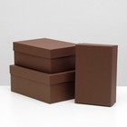 Набор коробок 3 в 1 "Коричневая точка", 23 х 16 х 9,5 - 19 х 12 х 6,5 см Набор коробок 3 в 1 "Коричневая точка", 23 х 16 х 9,5 - 19 х 12 х 6,5 см