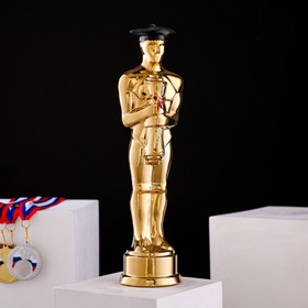 Статуэтка "Оскар Выпускник", булат, золотистая, керамика, 31.5 см