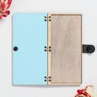 Конверт деревянный "Винтаж" голубой ручная работа, 16,5х8х0,9см 4994876