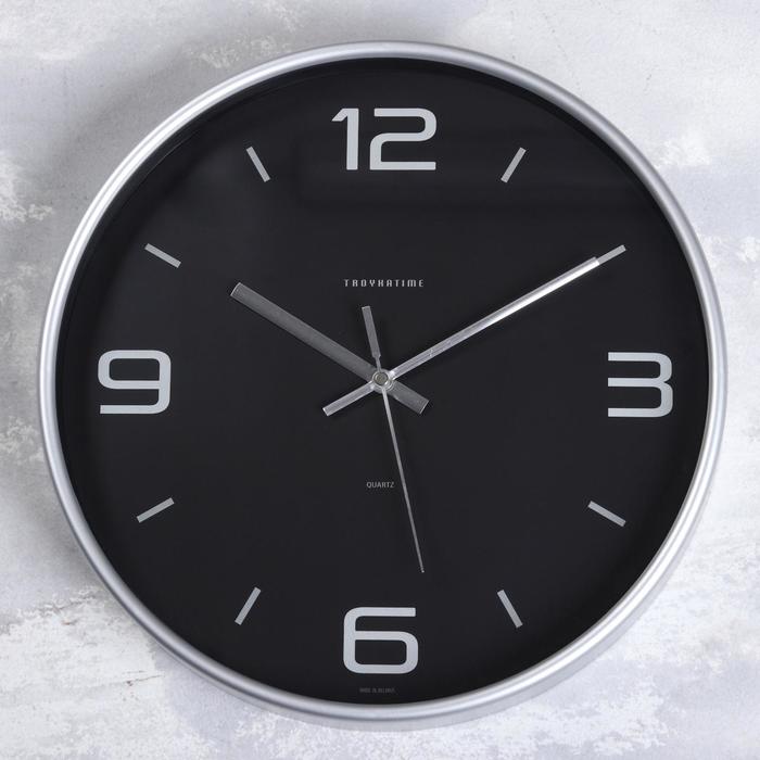 Часы настенные, серия: Интерьер "Эдит" d=30.5 см, серебро | vlarni-land