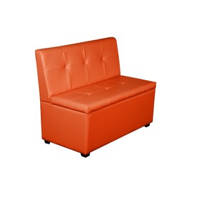 Кухонный диван "Уют-1,2", 1200x550x830, оранжевый