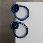 Серьги пластик "Стиль" круги двойные, цвет синий - фото 7486018