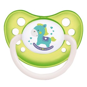 Пустышка силиконовая Canpol babies Toys, ортодонтическая, от 0-6 месяцев, цвет зелёный