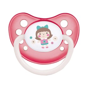 Пустышка силиконовая Canpol babies Toys, ортодонтическая, от 0-6 месяцев, цвет розовый