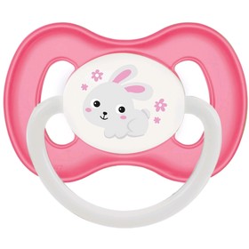 Пустышка силиконовая Canpol babies Bunny & Company, симметричная, от 0-6 месяцев, цвет розовый