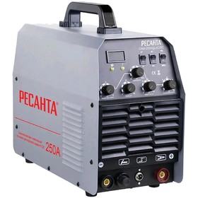 Сварочный аппарат инверторный "Ресанта" САИ-250АД AC/DC, TIG/MMA, 10 кВт, 15-250 А, d=5 мм