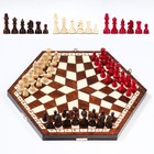 Шахматы с тремя игроками, 35 х 35 см, король h-6 см. пешка h-2.5 см - фото 2100674