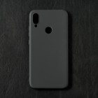 Чехол Qumann, для Xiaomi Redmi Note 7, силиконовый, матовый, черный Чехол Qumann, для Xiaomi Redmi Note 7, силиконовый, матовый, черный