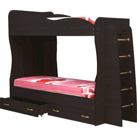 Кровать детская двухъярусная «Юниор 1», 800 × 2000 мм, лдсп, цвет венге