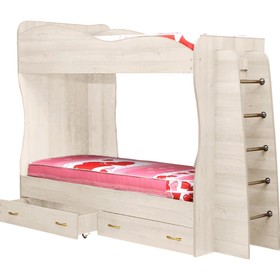 Кровать детская двухъярусная «Юниор 1», 800 × 2000 мм, лдсп, цвет ясень анкор светлый