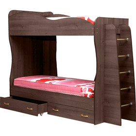 Кровать детская двухъярусная «Юниор 1», 800 × 2000 мм, лдсп, цвет ясень шимо темный
