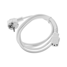 Кабель питания Cablexpert PC-186W-VDE, Schuko - C13, VDE, 10 А, 1.8 м, белый