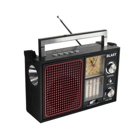 Радиоприемник Blast BPR-912, FM/AM, MP3, USB, microSD, AUX, 220 В, аккум 900 мА, черный 5018866