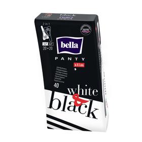 BELLA Супертонкие прокладки Panty Slim Black&White 40 шт