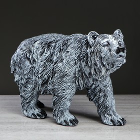 Статуэтка "Медведь", серая, 33 см