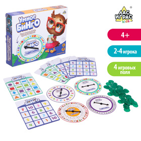 Настольная игра «Бинго. Умные задания»: цифры, животные, буквы, геометрические фигуры