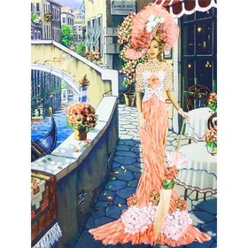 Набор для вышивки лентами «Дама в Венеции»