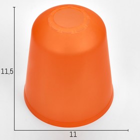 Плафон универсальный "Цилиндр"  Е14/Е27 оранжевый 11х11х12см
