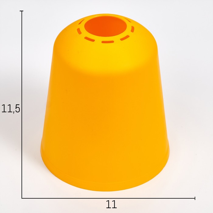 Плафон универсальный "Цилиндр"  Е14/Е27 желтый 11х11х12см