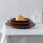 Набор тарелок из натурального кедра Mаgistrо, 3 шт, 27,5×3 см, 23,5×4 см, 19×4,5 см, цвет шоколадный - фото 744321