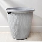 Кашпо для цветов со вставкой Rattan, 50 л (27 л), цвет МИКС - фото 161811