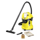 Пылесос Karcher WD3 Battery, 300 Вт, 7 л, беспроводной, шланг 2 м, чёрно-жёлтый 5084225 - фото 49385