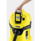 Пылесос Karcher WD3 Battery, 300 Вт, 7 л, беспроводной, шланг 2 м, чёрно-жёлтый 5084225 - фото 49386